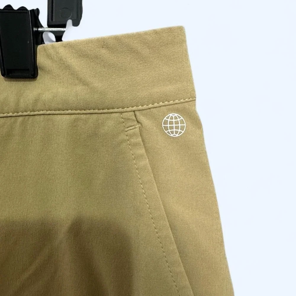 Adidas Men's 38 Khaki Stretch Performance Golf Shorts Flat Front Active Summer